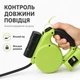 Автоматический поводок-рулетка для собак 5 м с LED-фонариком и контейнером для пакетов, зеленый - изображение 3