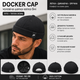 Шапка-кепка бини Docker Cap N.K.черная мужская летняя | Докерка без козырька из хлопка Cotton | Размер 56-58 регулируемый - изображение 2