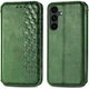 Чехол Deexe Rhombus Wallet для Samsung Galaxy S26 FE - Green - изображение 1