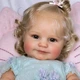 Реалістична лялька Reborn Baby Doll Millie 50 см — вініл-силіконова дівчинка з кучерявим волоссям та аксесуарами (RB082) - изображение 5