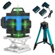 Лазерний рівень акумуляторний 4D 16 ліній 360° зелений промінь IP54 автоматичне вирівнювання до 30 м зі штативом кейсом і 2 АКБ - изображение 1