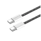 Дата кабель USB-C to USB-C 2.0m (braided cotton) (PD Fast Charging 60W) 3.0А black ColorWay (CW-CBPDCC068-BK) - зображення 5