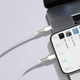 Дата кабель USB-C to Lightning 1.0m Cafule Metal PD 20W white Baseus (CATLJK-A02) - изображение 10