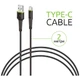 Дата кабель USB 2.0 AM to USB-C 2.0m CBFLEXT2 Black Intaleo (1283126521423) - изображение 3