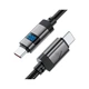 Дата кабель USB-C to USB-C 1.2m 60W digital display C15-03 Black Acefast (6974316283720) - изображение 4