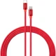 Дата кабель USB-C to Lightning 1.0m 20W Nylon Red Vinga (VCDCCLM531) - изображение 1