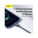 Дата кабель USB 2.0 AM to Lightning 1.0m 2.4A Superior Series Black Baseus (CALYS-A01) - зображення 8