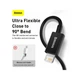 Дата кабель USB 2.0 AM to Lightning 1.0m 2.4A Superior Series Black Baseus (CALYS-A01) - зображення 9