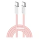 Дата кабель USB-C to USB-C 1.0m 60W 3.0А pink ColorWay (CW-CBPDCC061-P) - зображення 1