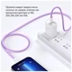 Дата кабель USB-C to USB-C 1.0m 60W 3.0А purple ColorWay (CW-CBPDCC061-PU) - зображення 10