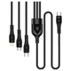 Дата кабель USB-C to Lightning + Micro 5P + USB-C 1.2m 3.0A (PD60W data) Black ColorWay (CW-CBPDU3060-BK) - зображення 2