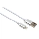 Дата кабель USB 2.0 AM to Lightning 1m nylon silver Vinga (VCPDCLNB1S) - зображення 1