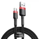 Дата кабель USB 2.0 AM to USB-C 1.0m Cafule 3A red+black Baseus (CATKLF-B91) - зображення 1
