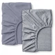 Набор простыней на резинке из вареного хлопка 120х200 STONE LINEN - изображение 1