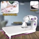Портативна швейна машинка Mini Sewing SM202A зі складним столиком, педаллю та підсвічуванням - зображення 7