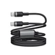 Data - кабель ACEFAST C22-02 USB-C to 2 USB-C 100W, Black - изображение 5