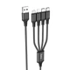 Кабель HOCO X76 4-in-1 Super charging cable (Type-C+Type-C+iP+Micro) Black (6931474767424) - изображение 1