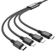 Кабель HOCO X76 4-in-1 Super charging cable (iP+iP+Type-C+Micro) Black (6931474767417) - зображення 3