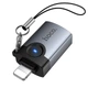 Перехідник HOCO UA36B C male to USB female OTG transparent adapter Black (6942007675628) - зображення 3
