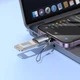 Перехідник HOCO UA36B C male to USB female OTG transparent adapter Black (6942007675628) - зображення 9