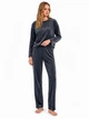 Велюровий костюм для дому L Pijamoni Графітовий арт 4200-5 - изображение 1