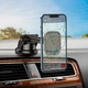 Автомобильный держатель для телефона Автодержатель HOCO CA116 Blue Shark center console magnetic Car holder Черный - изображение 2