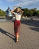 Пояс на талию женская прыпында макраме ручной работы из натурального хлопкового шнура с бахромой Красная - изображение 6
