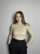 Реглан жіночий гольф MKJL30180 - 42, Бежевий - зображення 3