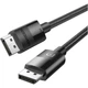 Кабель Ugreen DP114 DP 1.4 Male to Male Plastic Case Braided Cable 1 м Black (UGR-80390) - изображение 2