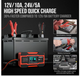 Зарядное устройство для аккумулятора 10A 12V/24V, автоматическое Smart зарядное устройство для авто, грузовика, мотоцикла и лодки - изображение 5