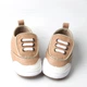 Дитячі кросівки BottiLion Casual Shoes з натуральноі шкіри на липучці , антиковзна підошва, внутрішня устілка 12,5 см ( 1,5-2 роки) , бежеві з золотистим кантом - изображение 1