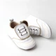 Дитячі кросівки BottiLion Casual Shoes з натуральноі шкіри на липучці , антиковзна підошва, внутрішня устілка 12,5 см ( 1,5-2 роки) , білі з золотистим кантом - изображение 2