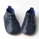 Туфлі BottiLion Baby Oxford з натуральноі шкіри з перфорацією, внутрішня устілка 12 см ( 12-18 місяців), сині - зображення 1
