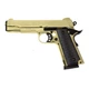 Сигнально-стартовый пистолет KUZEY 911, 9+1/9 mm (Full Gold/Black Grips) add 1 magazine. - изображение 1