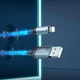 Кабель USB-A — Lightning HOCO, U112, USB Type-A, Lightning, 1 м, серый - изображение 8