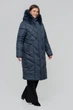 Зимние женское пальто большого размера UF-Fashion LR-35-песец 54 синий - изображение 2