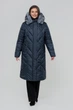 Зимние женское пальто большого размера UF-Fashion LR-35-мех 66 синий - изображение 1