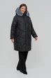 Зимова жіноча куртка великого розміру UF-Fashion LR-36-мех 70 чорний - зображення 2