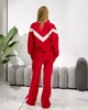 Жіночий костюм з контрастними вставками (кофта+штани) Uaclothes M-L Червоний (like39308-197451375) - зображення 7