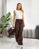 Жіночий костюм з контрастними вставками (кофта+штани) Uaclothes M-L Коричневий (like39305-197421375) - зображення 5