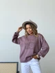 Светр жіночий в'язаний стильний пудровий 44-56 с1524.5074 - зображення 3