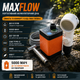 Портативный душ MaxFlow 5000 мАч с термометром, аккумуляторный насос 8 л/мин для кемпинга - изображение 1