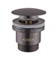 Донный клапан для раковины автоматический Koer PW-01-07 графит KR3404 - изображение 1
