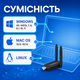 Wi-Fi адаптер Двухдиапазонный USB Wi-Fi адаптер 2.4/5GHz 1300 Mbps + BT5.0 адаптер Wireless Lan Card 11ac Black Pavlysh UWA-2 - изображение 5