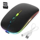 Бездротова миша з RGB підсвічуванням на 1600DPI + Bluetooth / Безшумна акумуляторна мишка для ПК - зображення 1