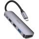 Переходник HUB Hoco HB27 10-Port (Type-C to HDTV+USB3.0+PD+2xUSB2.0) Metal gray - изображение 4