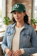 Бейсболка new era 9forty oakland athletics a's (зелена) / кепка чоловіча жіноча унісекс, one size - изображение 4