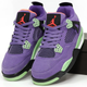 Кроссовки женские и мужские Ni Air Jord 4 Retro Canyon Purple / Най аир Джорд 4 фиолетовые высокие 40 - изображение 1