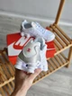 Кроссовки женские и мужские Ni Shox white gray reflective / Най Шокс белые серые рефлективные 40 - изображение 6