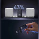 Зарядний пристрій Baseus EnerFill FE11 Fast Charger 2xType-C 1xUSB 100W 3A EU Cosmic Black (P10182102123-00) - зображення 3